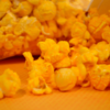 close up of cheese flavored popcorn