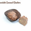 2 Milk Chocoloate Coconut Clusters with one cut in half