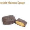 2 Dark Chocolate Molasses Sponges with one cut in half