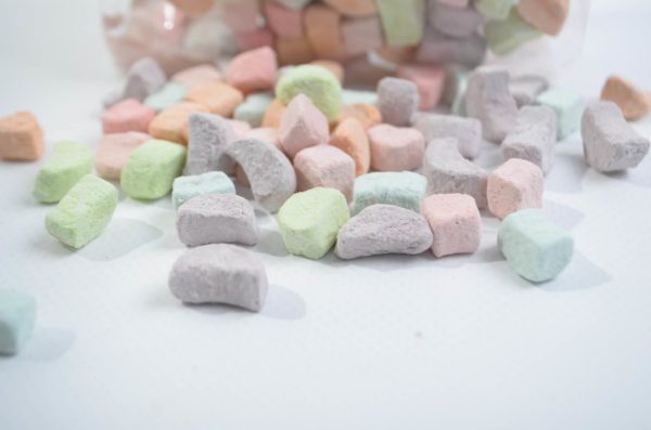 close up of assorted Dehydrated Marshmallows