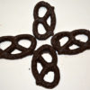 4 dark chocolate covered pretzels