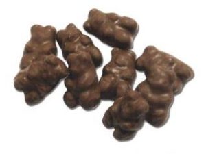 group of Chocolate Covered Gummy Bears