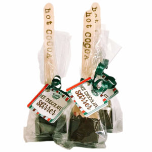 3 wrapped Hot Chocolate Stirrers