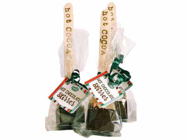 3 wrapped Hot Chocolate Stirrers