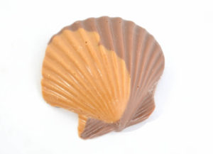 creamy peanut butter and milk chocolate Seashell