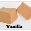 2 Vanilla Fudge pieces with one cut in half