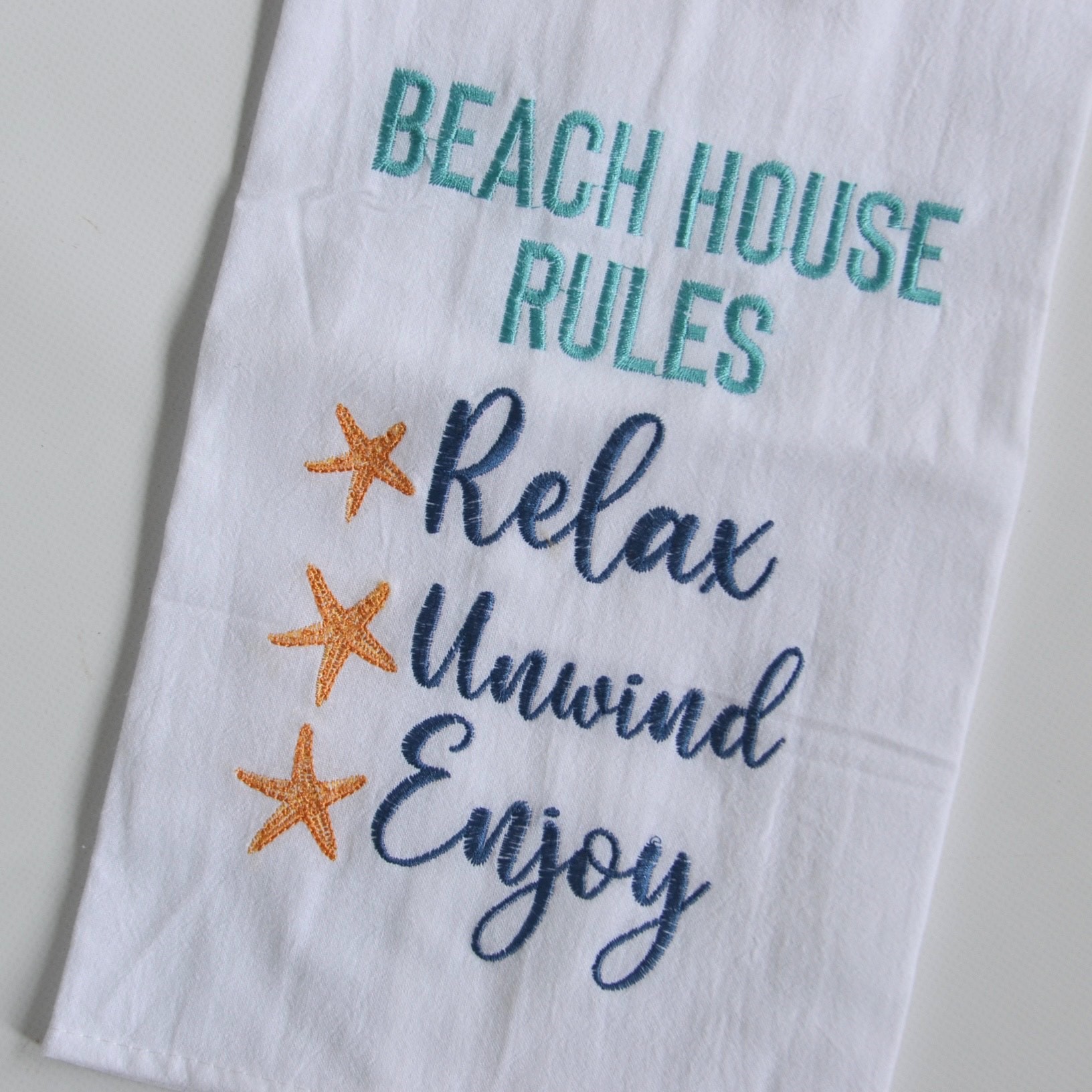 Paperless Cloth Kitchen Towels / dinner Napkins / Beach House